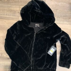 Black Faux Fur Hoodie